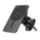 Автомобільний тримач із бездротовою зарядкою Wiwu Wi-Q001 Liberator Magnetic Wireless Wharger Black